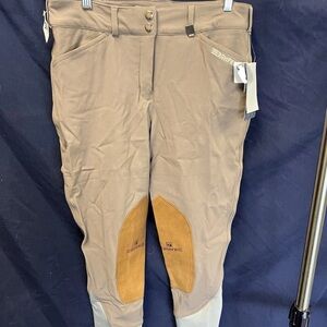 NWT ROMFH® Ladies Champion Euro Knee Patch Breech Classic Taupe